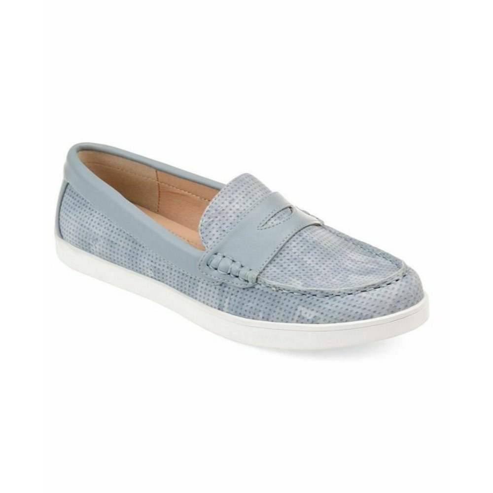 Journee Collection Sz.10 Light Blue Irina Penny Slip On Loafer NEW